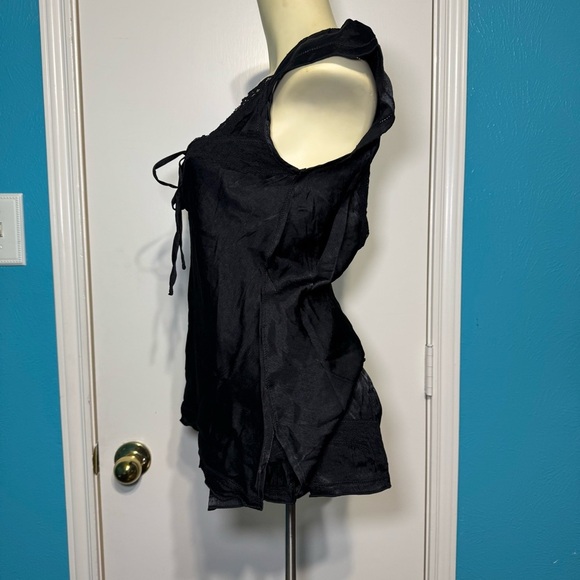 FREE PEOPLE Intimately “Told You So Set”Elegant Black Lace Trim Sleepwear XS Nwt - Picture 6 of 14